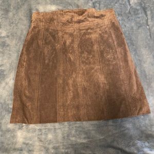 Express Suede High Waisted Mini Skirt